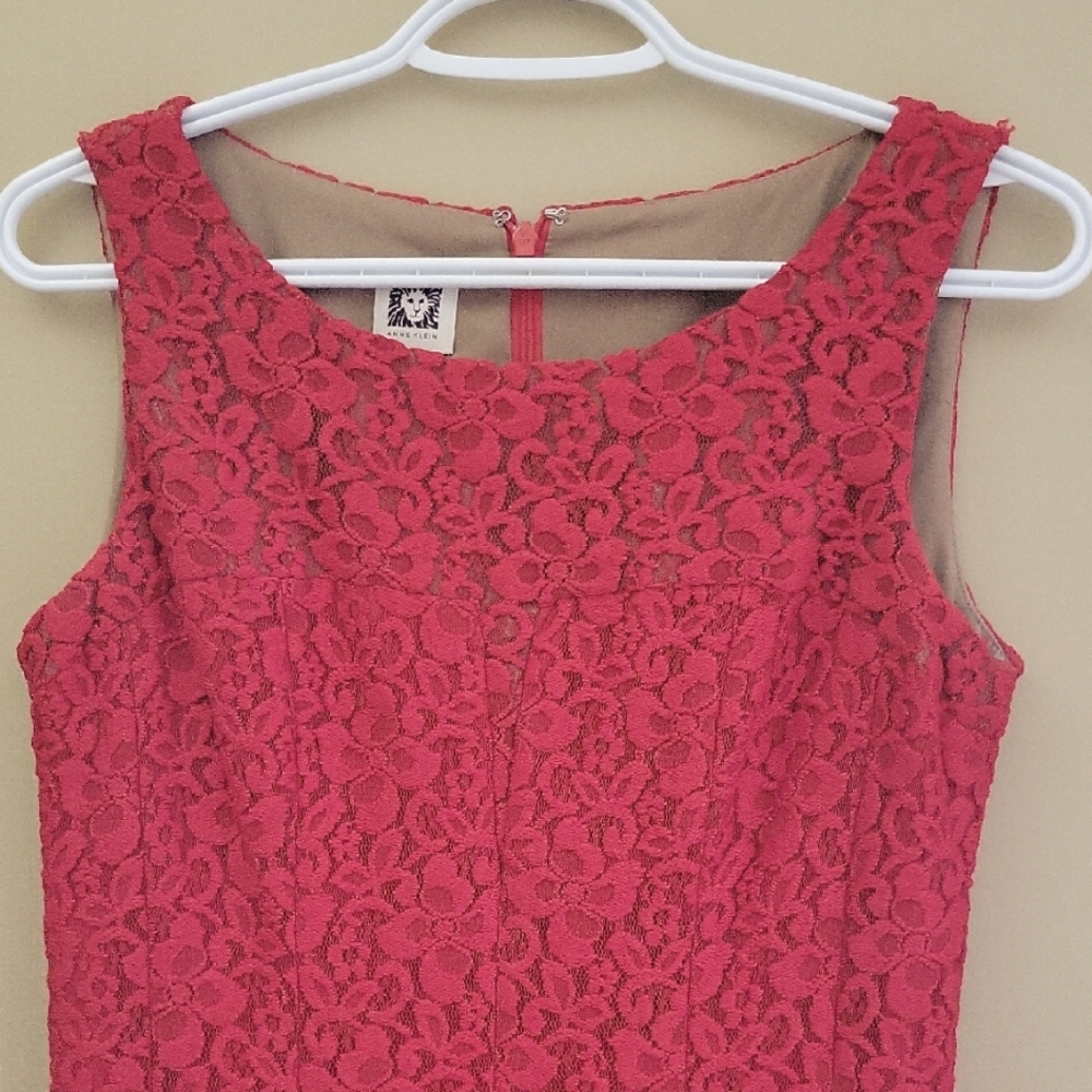 Anne Klein Red Lace Dress